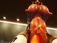 Mutated animal with a lot of animal traits got experimented in zoophilia video